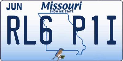 MO license plate RL6P1I