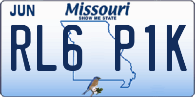 MO license plate RL6P1K