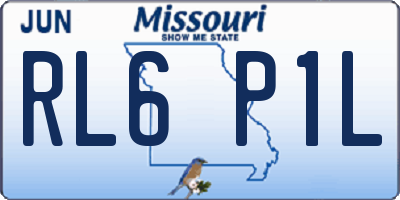 MO license plate RL6P1L