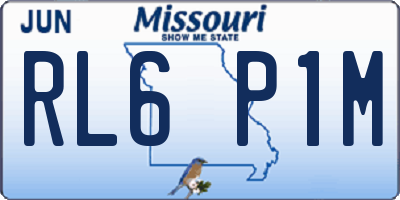 MO license plate RL6P1M