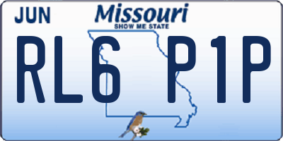MO license plate RL6P1P