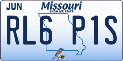 MO license plate RL6P1S