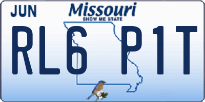 MO license plate RL6P1T