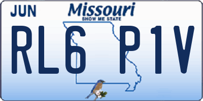 MO license plate RL6P1V