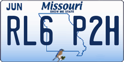MO license plate RL6P2H