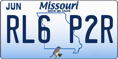 MO license plate RL6P2R