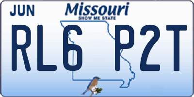 MO license plate RL6P2T
