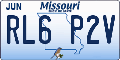 MO license plate RL6P2V
