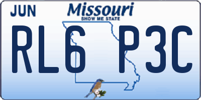 MO license plate RL6P3C