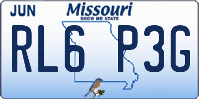 MO license plate RL6P3G
