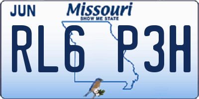 MO license plate RL6P3H