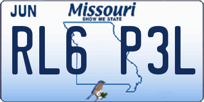 MO license plate RL6P3L