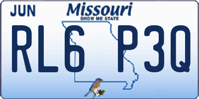MO license plate RL6P3Q