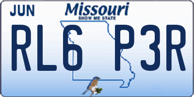 MO license plate RL6P3R