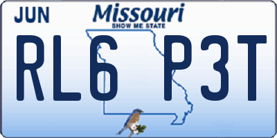 MO license plate RL6P3T