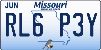MO license plate RL6P3Y