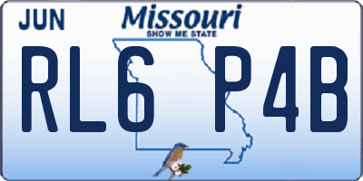 MO license plate RL6P4B