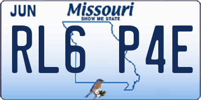MO license plate RL6P4E