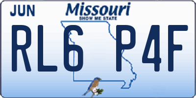 MO license plate RL6P4F