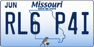 MO license plate RL6P4I