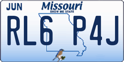 MO license plate RL6P4J