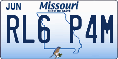 MO license plate RL6P4M