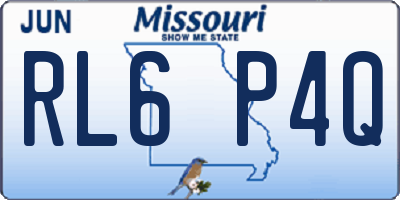 MO license plate RL6P4Q