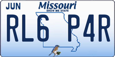 MO license plate RL6P4R