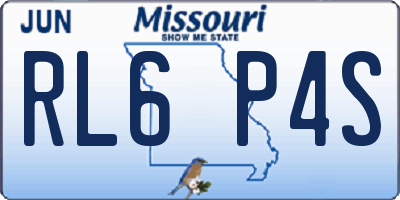 MO license plate RL6P4S