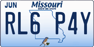 MO license plate RL6P4Y