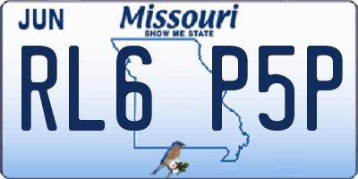 MO license plate RL6P5P