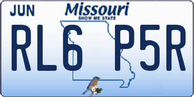 MO license plate RL6P5R