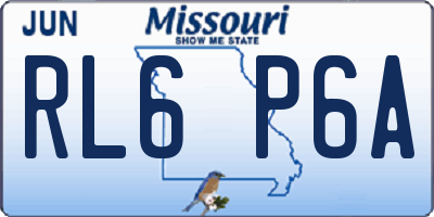 MO license plate RL6P6A