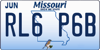MO license plate RL6P6B