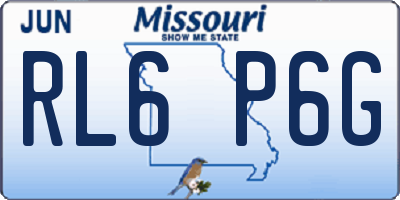 MO license plate RL6P6G
