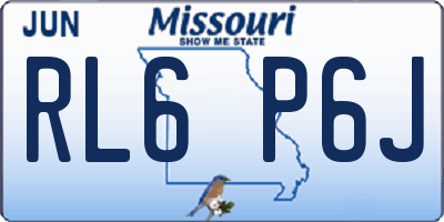 MO license plate RL6P6J