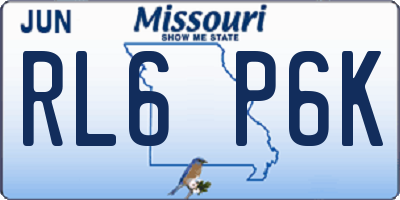 MO license plate RL6P6K