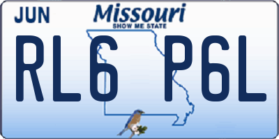 MO license plate RL6P6L