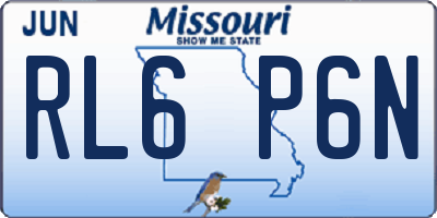 MO license plate RL6P6N