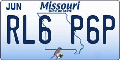 MO license plate RL6P6P