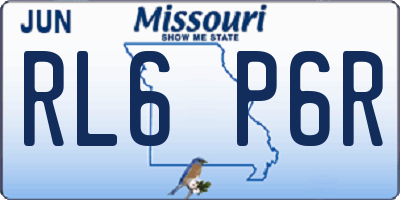 MO license plate RL6P6R