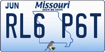 MO license plate RL6P6T
