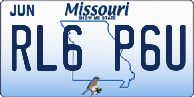 MO license plate RL6P6U
