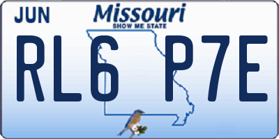 MO license plate RL6P7E