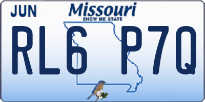 MO license plate RL6P7Q
