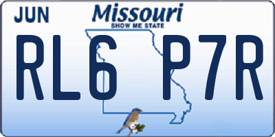 MO license plate RL6P7R