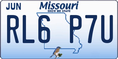 MO license plate RL6P7U