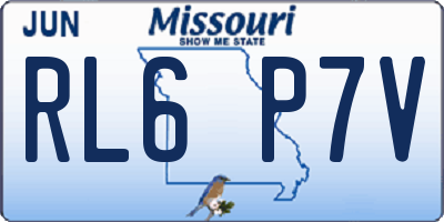 MO license plate RL6P7V