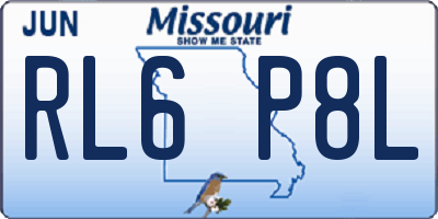 MO license plate RL6P8L