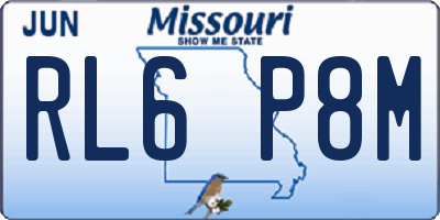 MO license plate RL6P8M